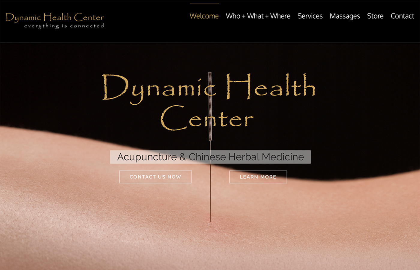 Dynamic Health Center, website design by BURDS NERDS