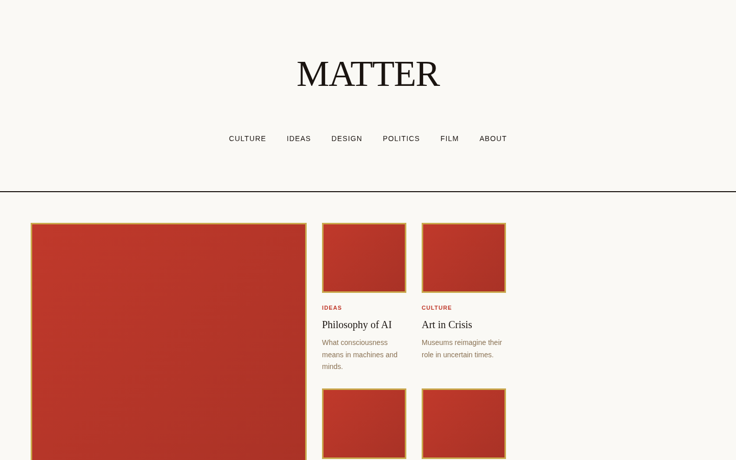 Preview of MATTER template