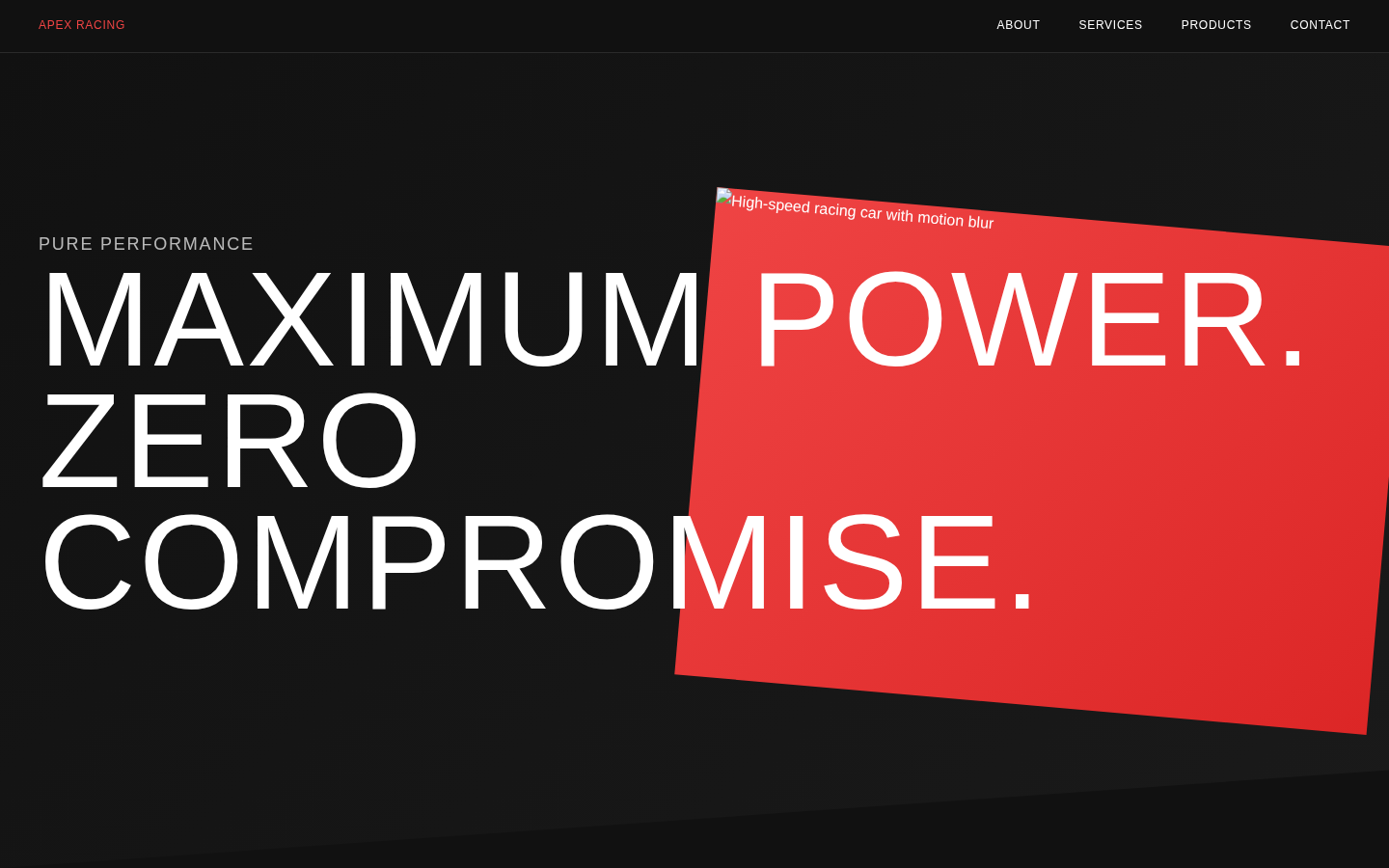 Preview of APEX Racing template