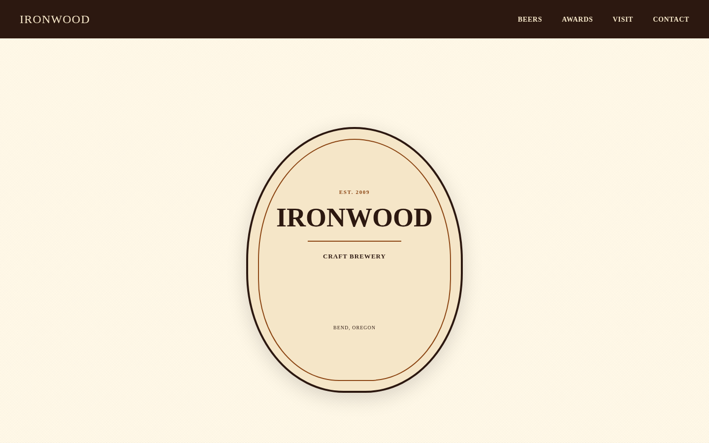 Preview of Ironwood Brewing Co. template
