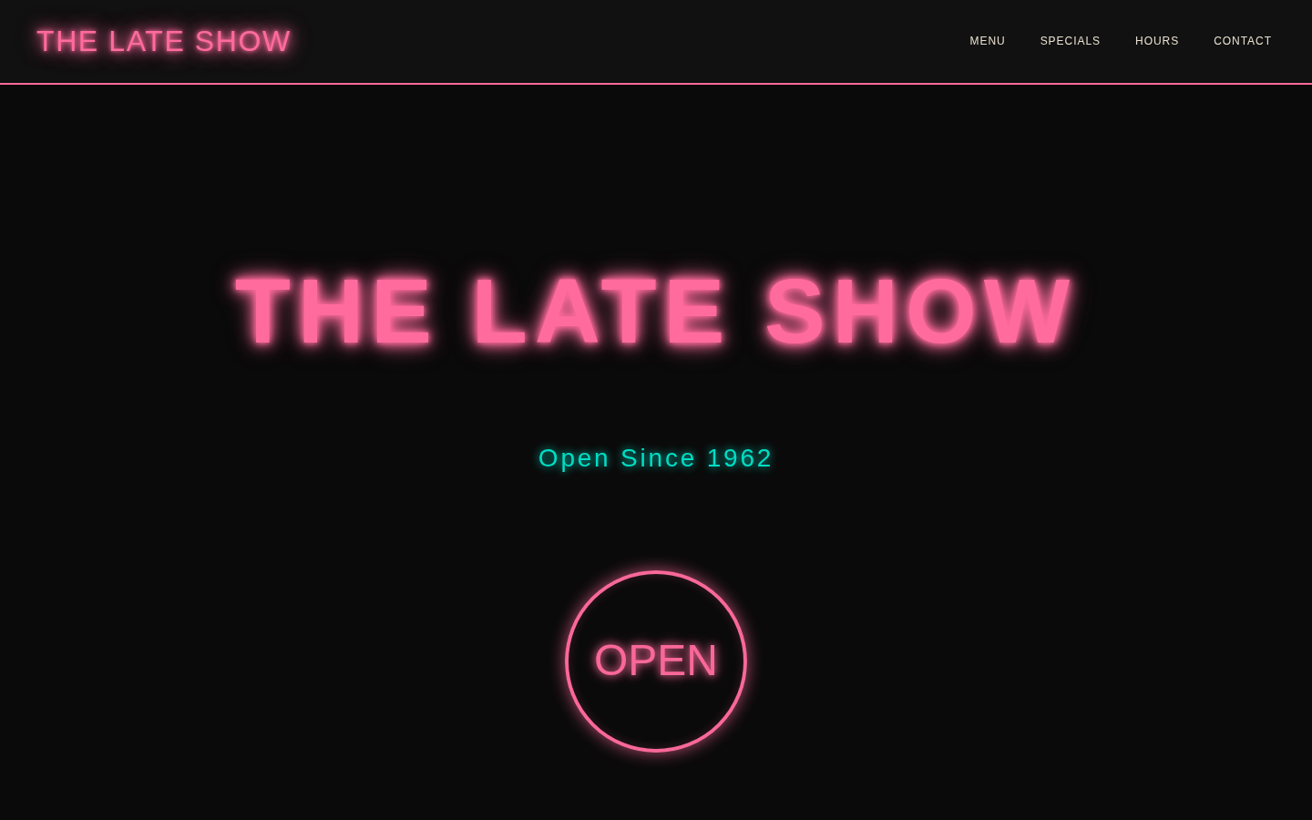 Preview of The Late Show Diner template