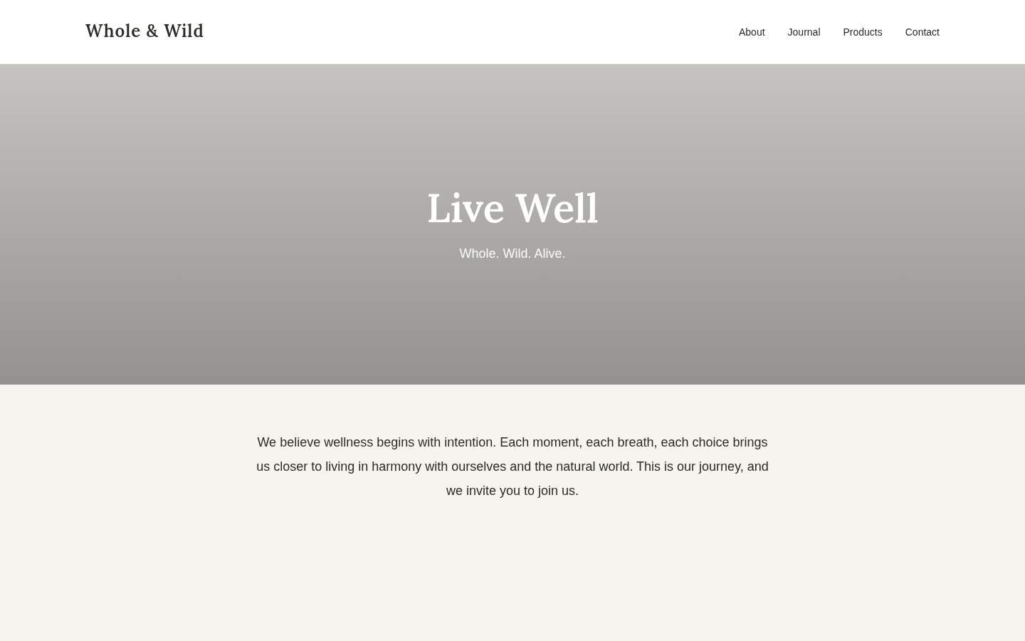 Preview of Whole & Wild template