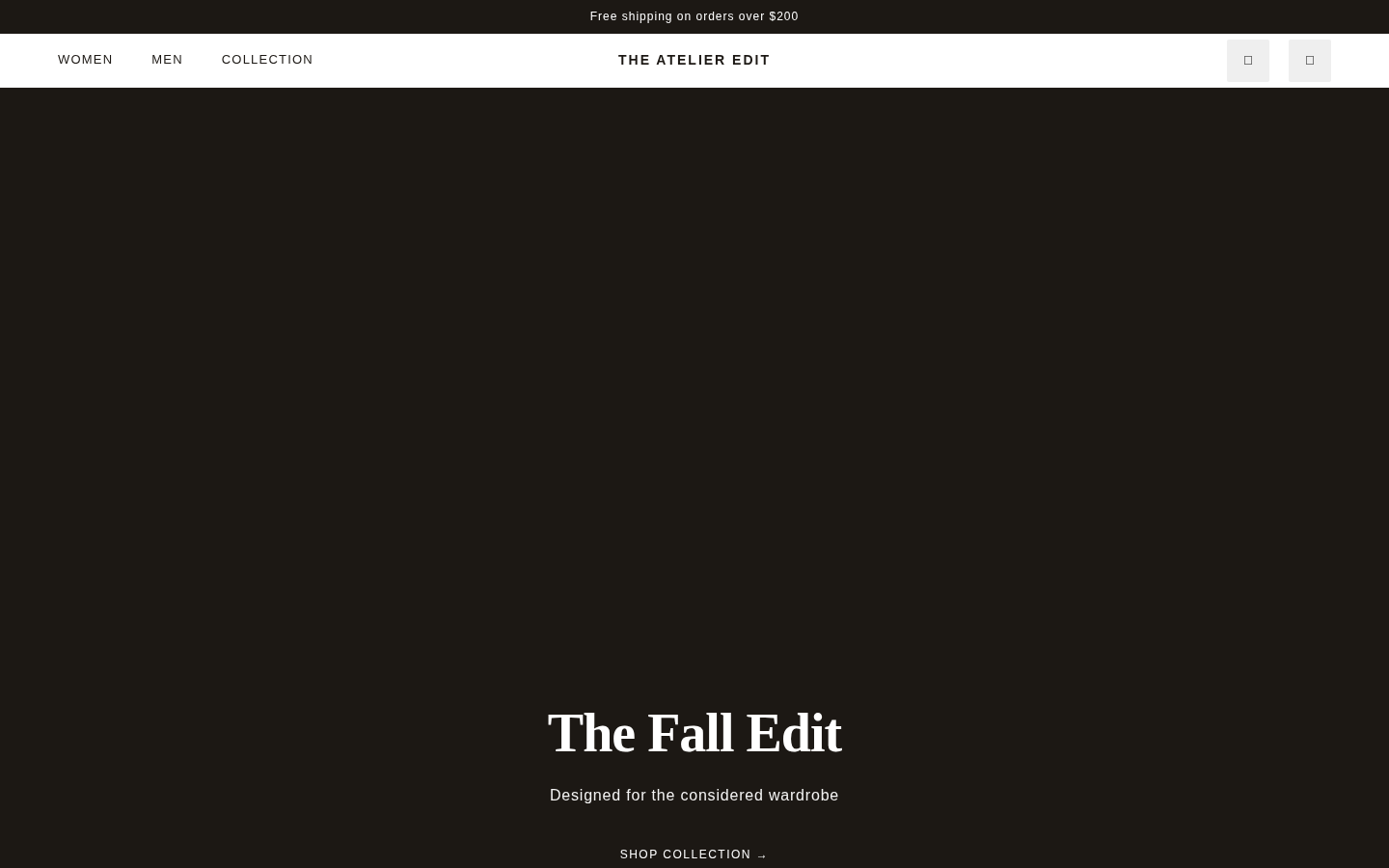 Preview of The Atelier Edit template