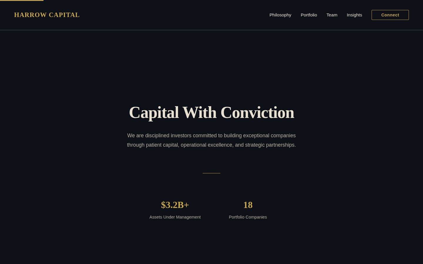 Preview of Harrow Capital Advisors template