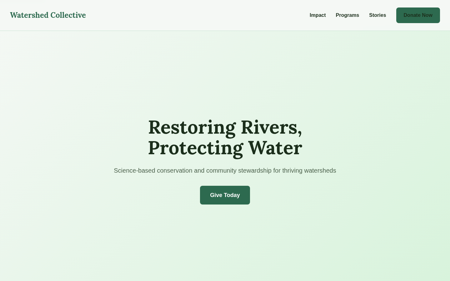 Preview of Watershed Collective template