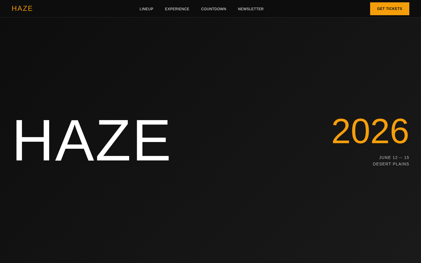 Preview of HAZE 2026 template