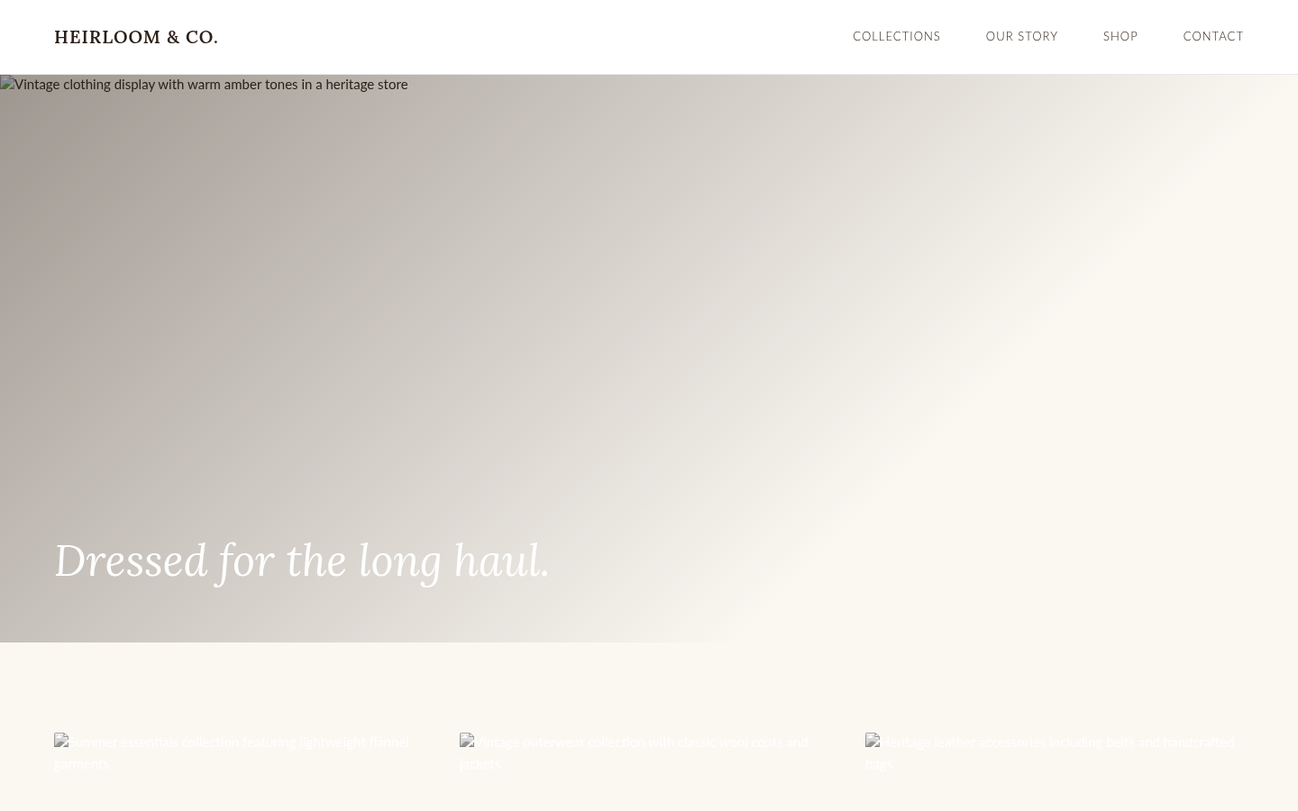 Preview of Heirloom & Co. template