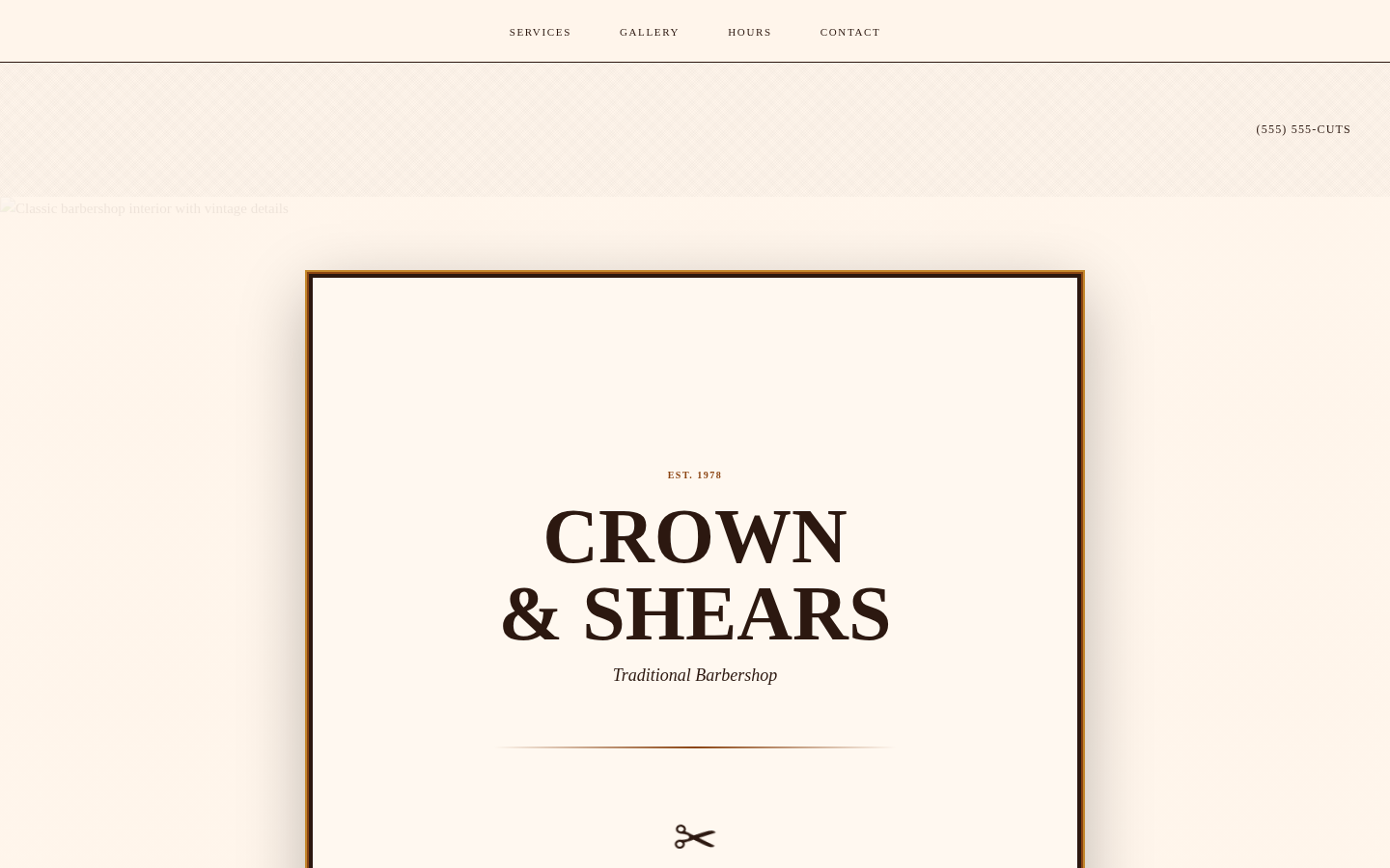 Preview of Crown & Shears template