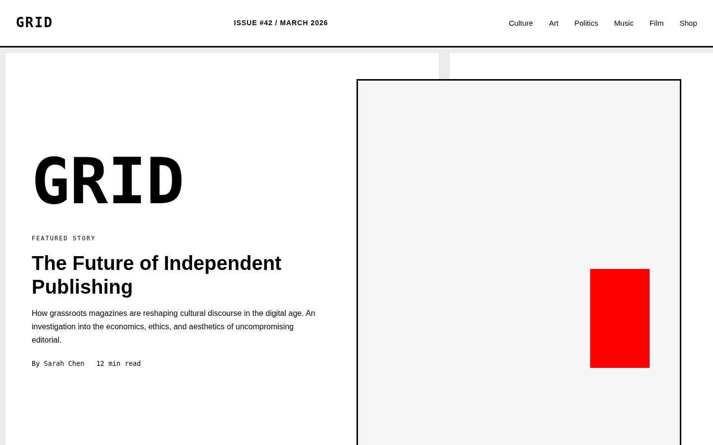 Preview of GRID Magazine template