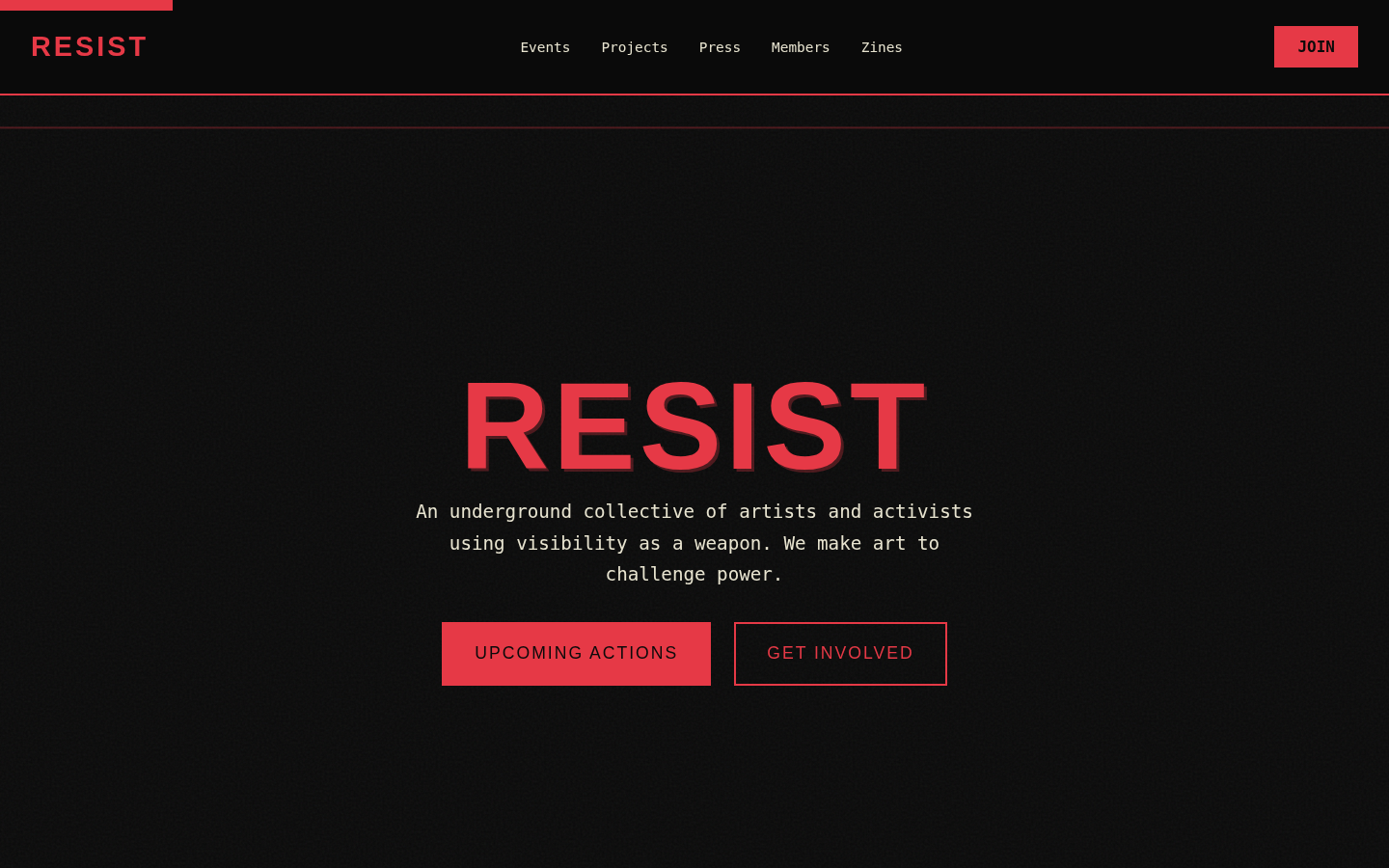 Preview of RESIST Collective template