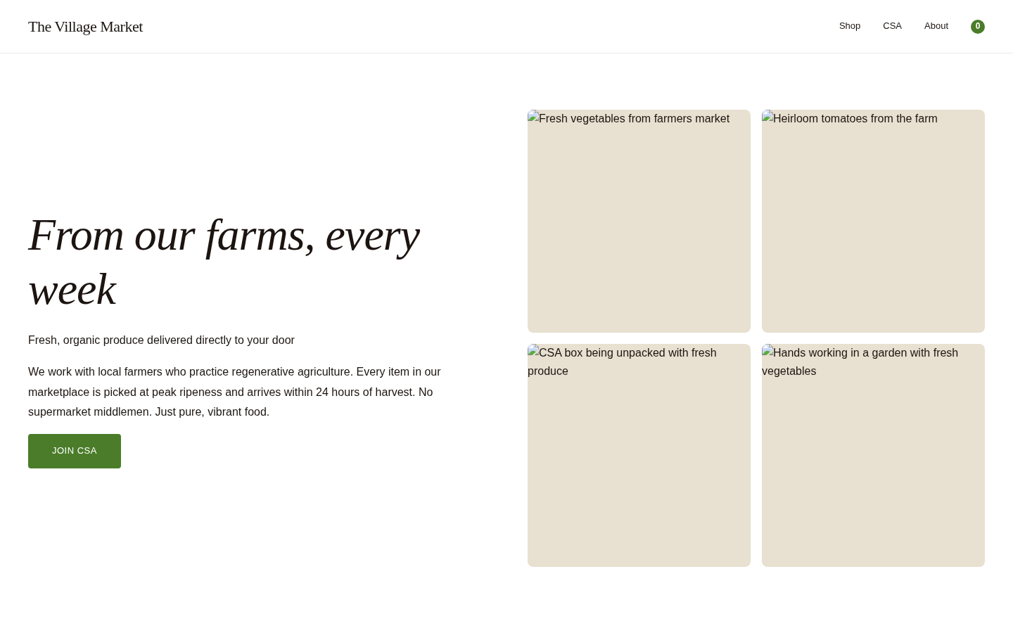 Preview of The Village Market template