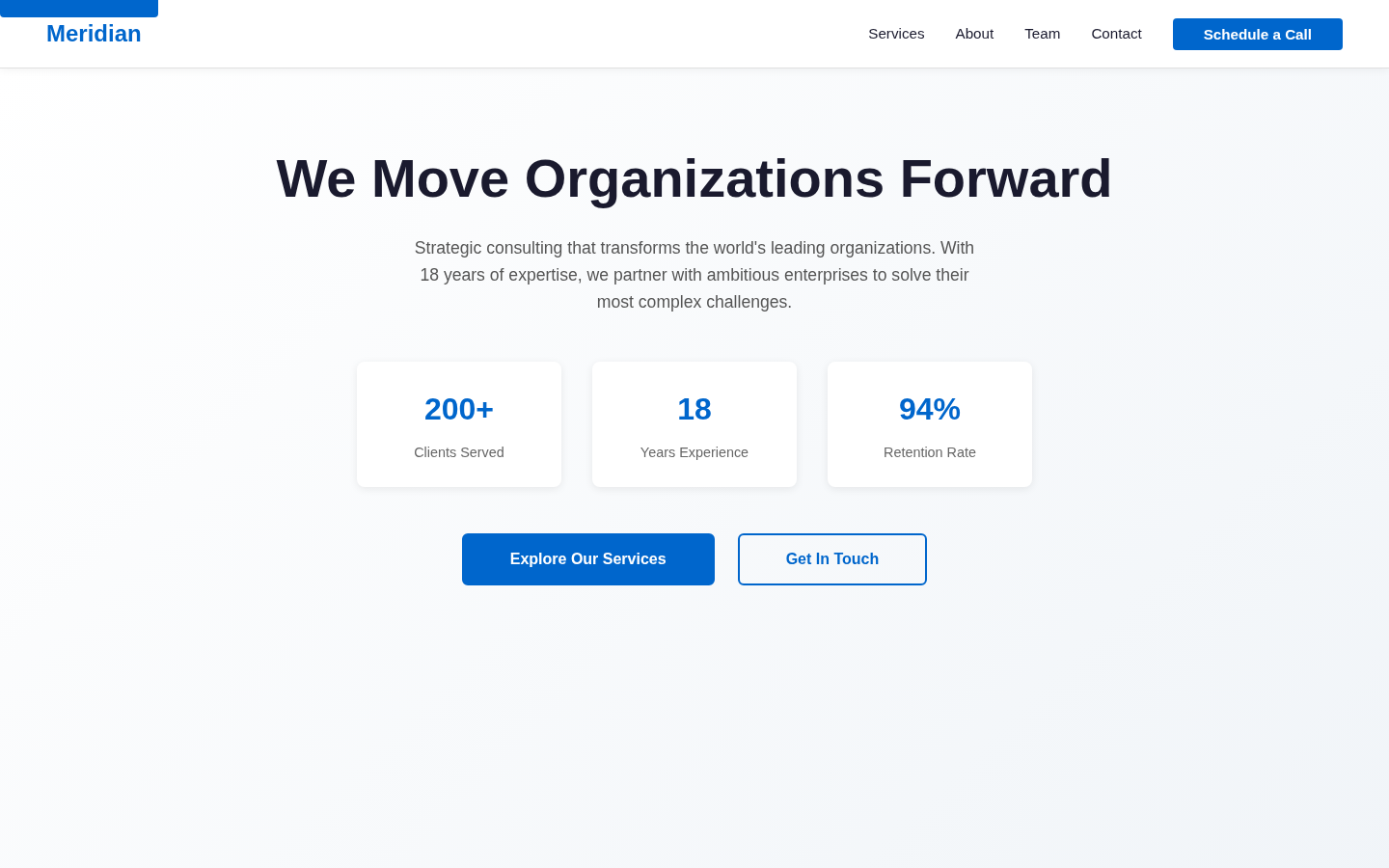 Preview of Meridian Consulting Group template