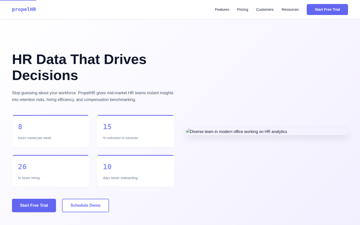 Preview of PropelHR template